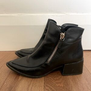 Zara Black Ankle Boots - Size 40